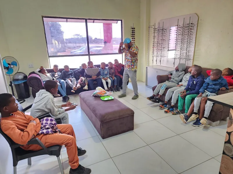 Patients in the waiting room at the Tzaneen clinic