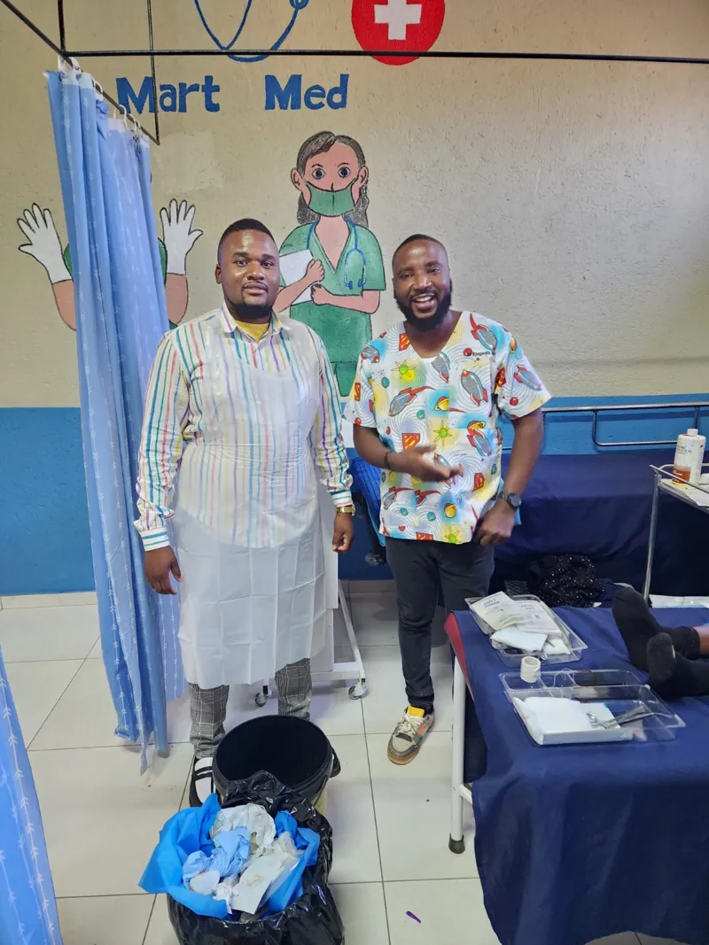 Two Mart Med staff members at the clinic